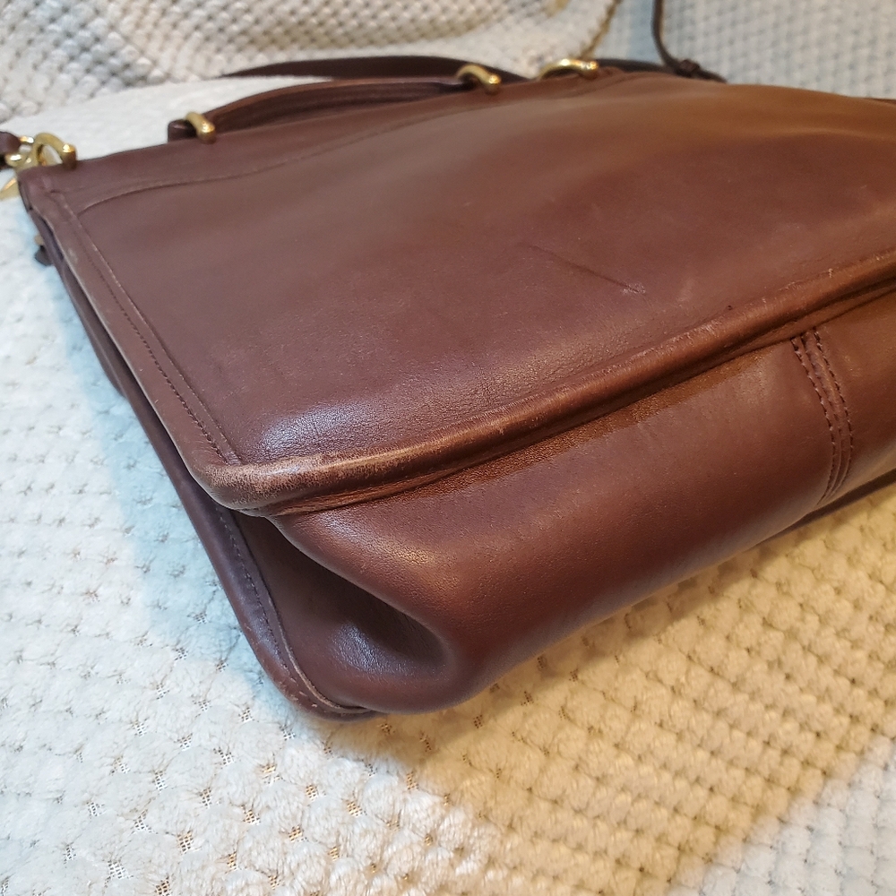 Vintage Coach Willis Station Crossbody Shoulder Bag Brown Leather - Picture 12 of 16